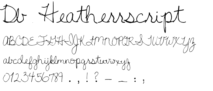 DB HEATHERRscript font